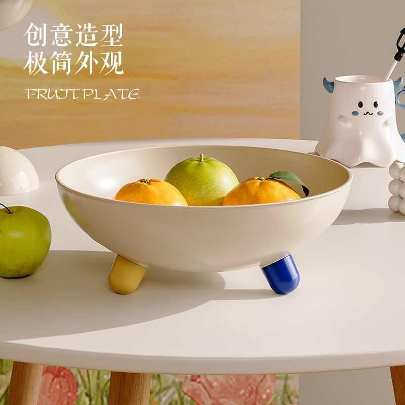 果盘家用加厚水果盘高级感客厅茶几摆放零食盘瓜子糖果干果收纳盘