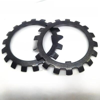 【德标】多脚圆螺母配用止退垫圈止动垫片多齿止退挡圈DIN5406