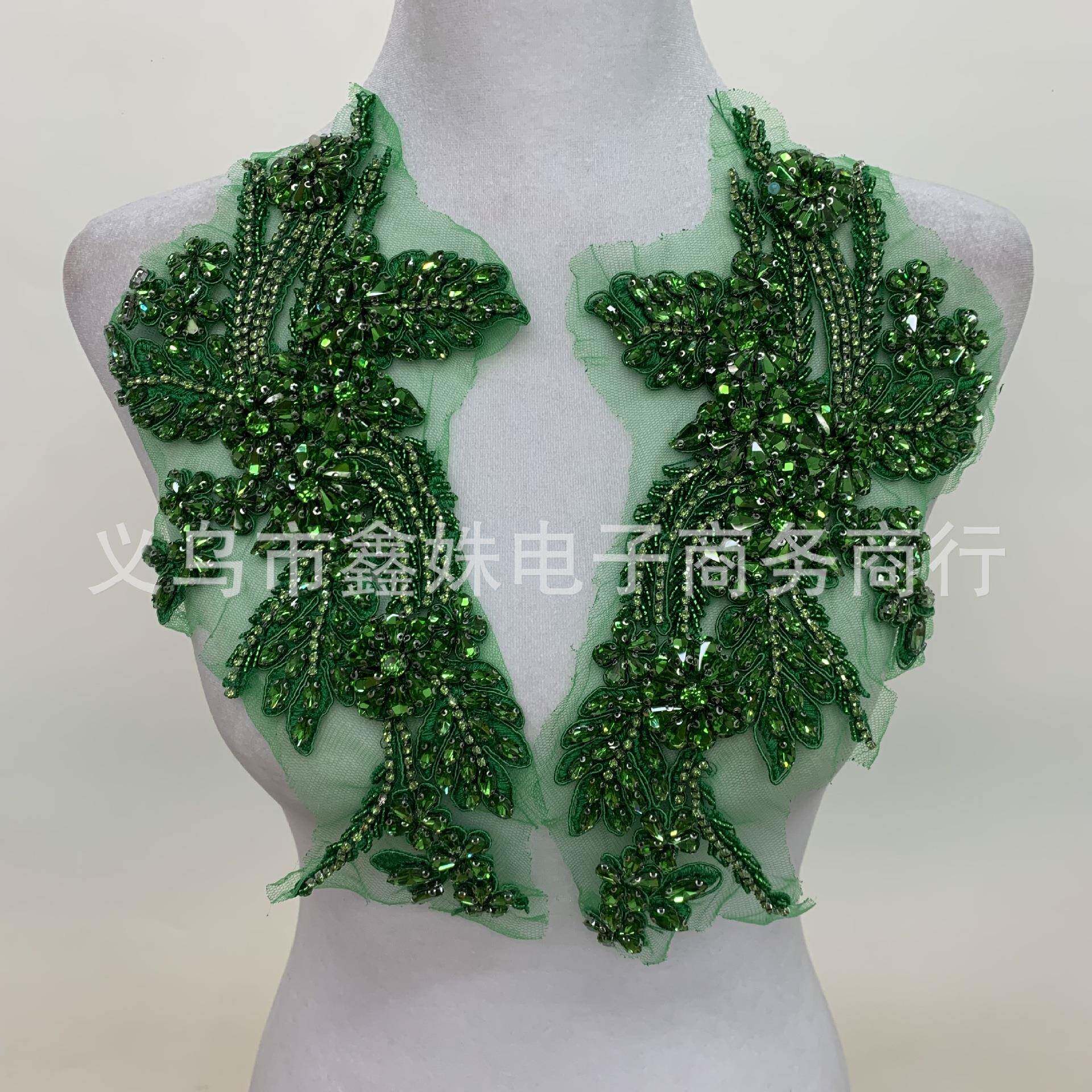 货手工蕾丝花对花贴婚纱礼服di出yNCR演表演服现装辅料