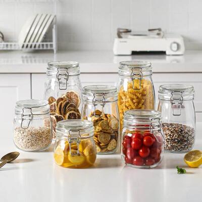 kitchen food glass storage container box can tee bottle pot