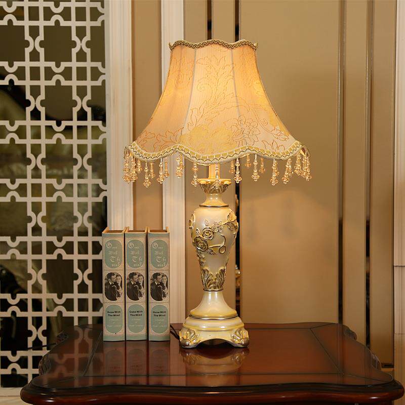 高档欧式客厅茶几可台灯时创意遥控调尚光布艺简约代现家用卧室床