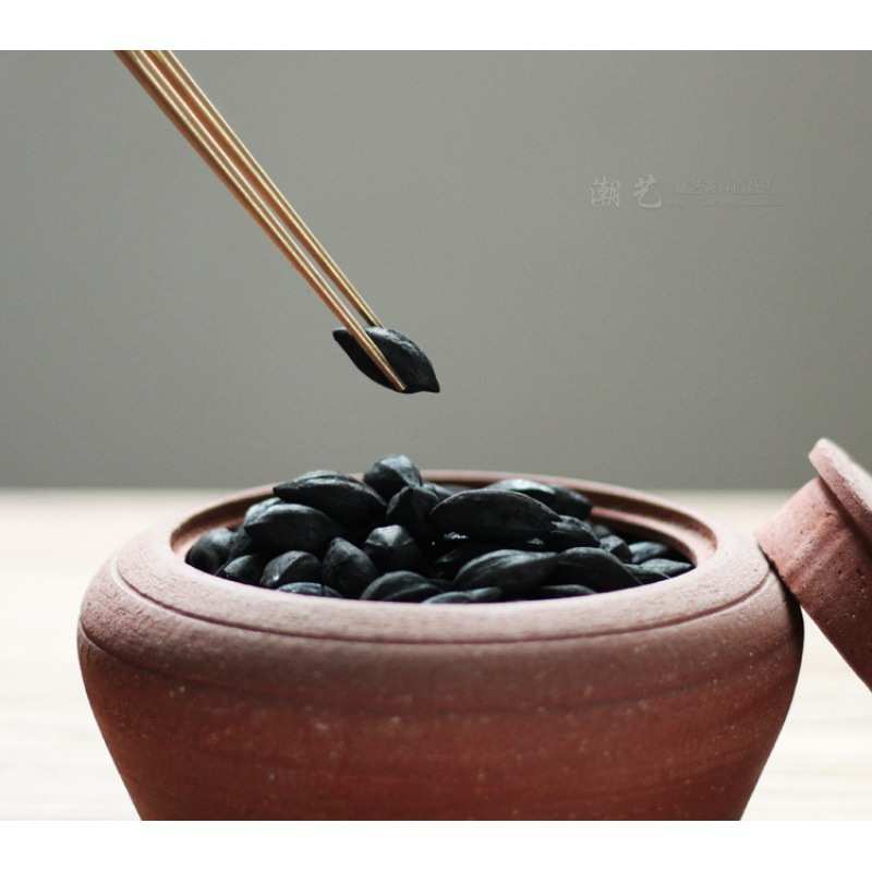 炭 炭粗乌功夫红泥橄榄碳枣茶叶罐  炭陶罐茶炉钵炭炉 榄核桃