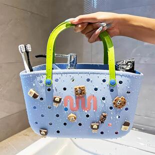洗澡提篮洗漱包学生宿舍开学好物大容量收纳包浴室澡堂多巴胺撞色