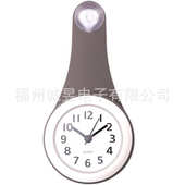 无声防水静音挂钟 折叠便携学生床头卫生间可用免打 硅胶柔软材质