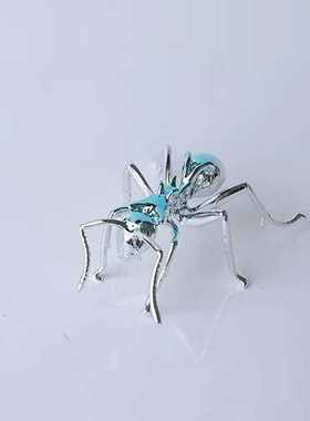 现代简约金属电镀创意昆虫蜻蜓蚂蚁动物摆件桌面茶几书房样板间