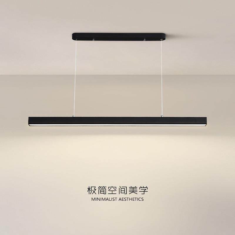 现代简约铝材吊灯餐厅吧台酒店服务台客房极简办公一字长条吊灯