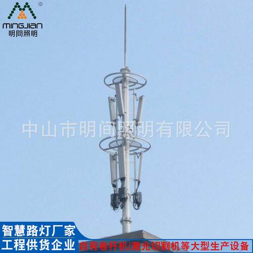 房顶5G信号抱杆加工定制移动联通电信一体化无缝钢管基站杆
