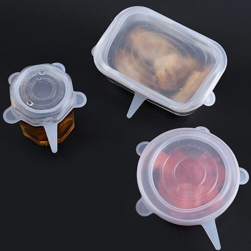 Six-piece silicone fresh-keeping lid set, multifunctional le