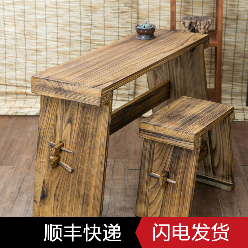 【七韵古琴】古琴桌共鸣古琴桌凳厂价直销桐木共鸣古琴桌凳