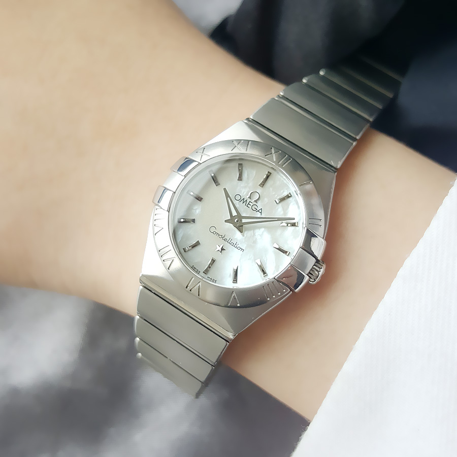 98新欧米茄女表星座系列石英手表女士款正品123.10.24.60.05.001