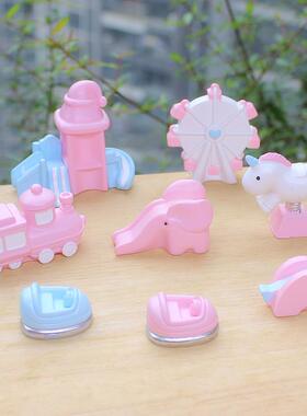 新款游乐场摩天轮滑梯木马树脂摆件微景观园艺造景蛋糕装饰小配件