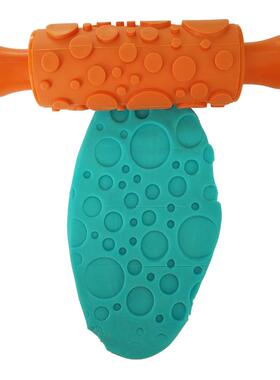 幼儿童手创工黏意DIY橡皮泥泥土滚轴花纹彩擀面OUP棍花型橡胶擀面