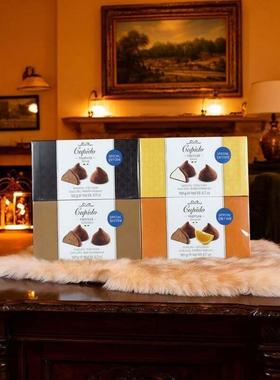 Cupido比利时松露巧克力黑可可脂夹心175g进口零食网红礼物盒糖果