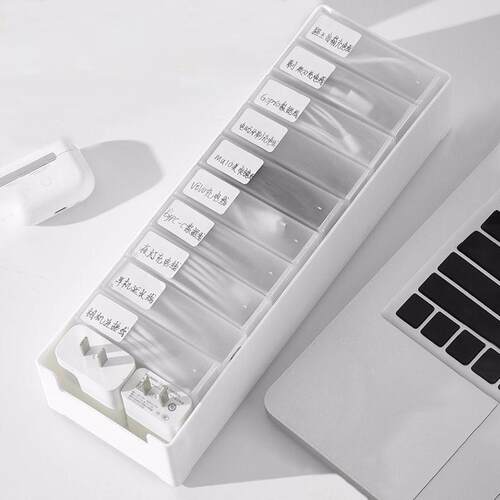 Desktop Organizer Box for Data Cables, Suitable for Office a