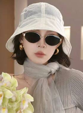 官方旗舰店帽子女款2026新款日系小清新条纹渔夫女夏季轻薄透气显