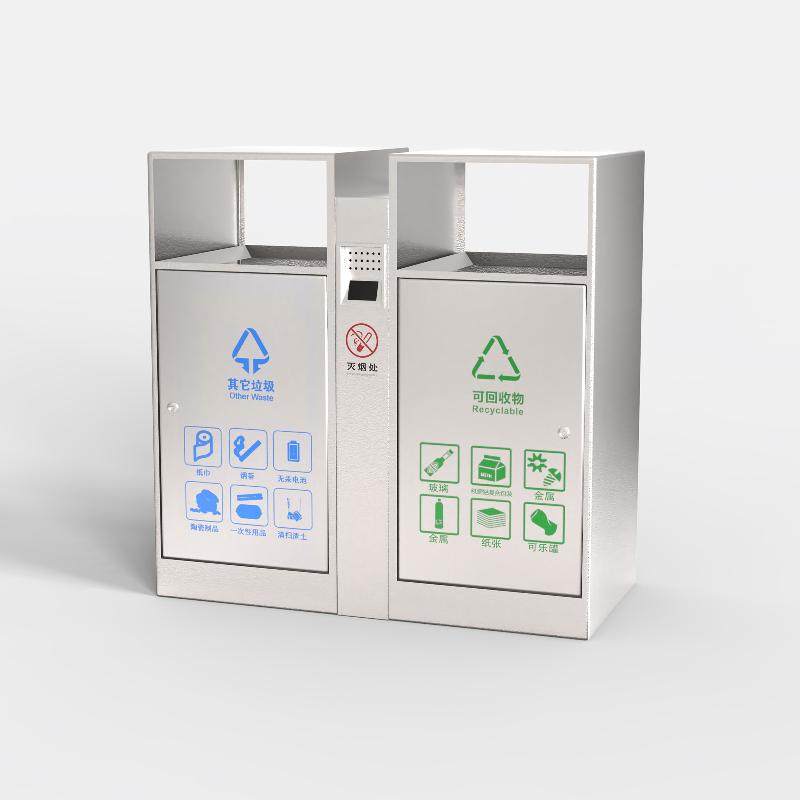 商用不锈钢垃圾桶小区公园景区道路户外分类不锈钢果皮箱双桶定制,家庭/个人清洁工具,垃圾桶,淘宝优惠券,粉丝福利购,淘宝优惠卷
