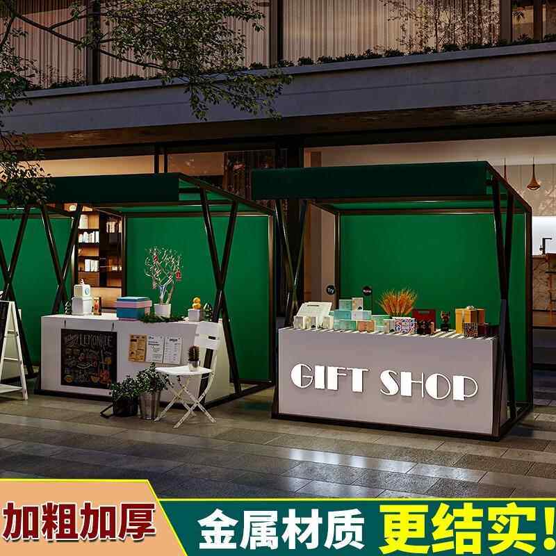 铁艺活动棚架集市移动摊位商场售货车户外夜市摆摊花车美食小吃车