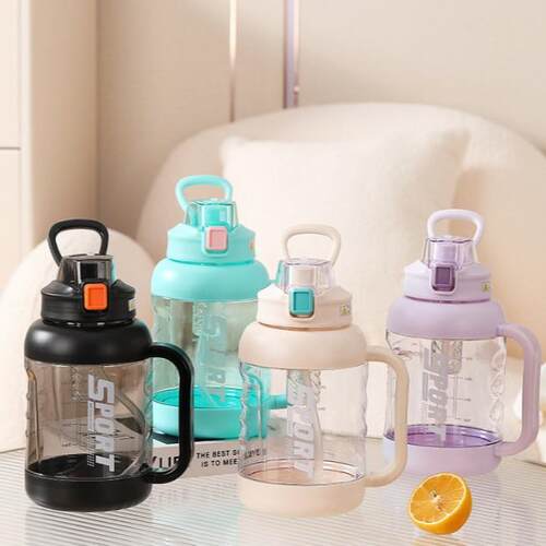 New Water Jug with Straw, High-Temperature Resistant, 2000ml