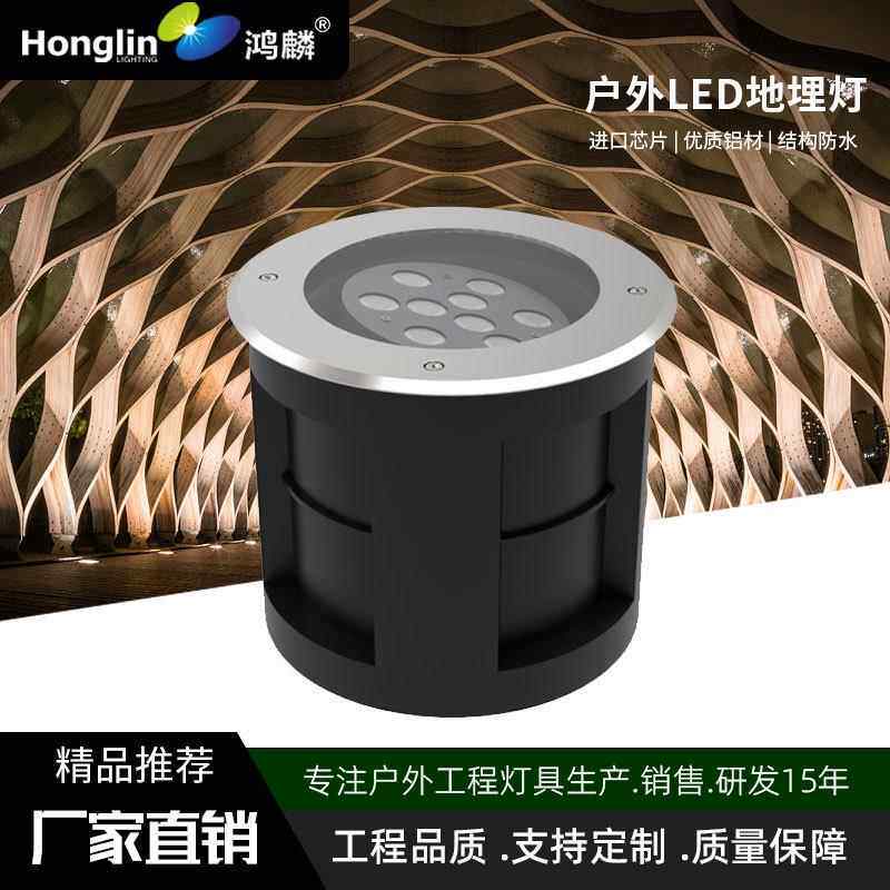 新款地埋灯12W可调角度led墙角照墙灯埋地射灯嵌入式照树投射灯