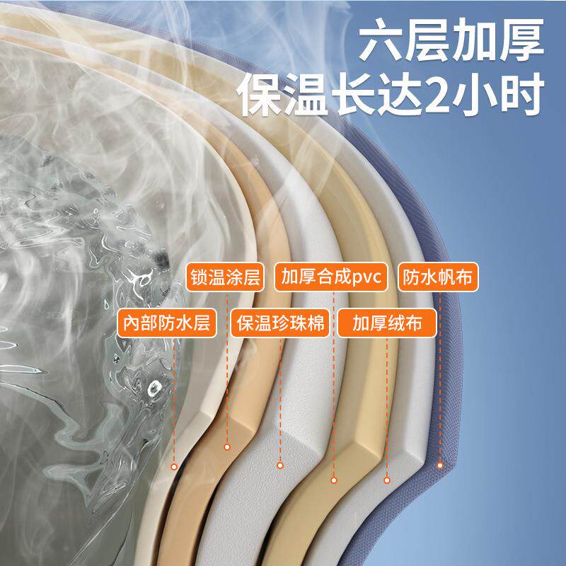 成人冰浴桶可躺长方形浴缸大空间洗澡桶可折叠双人泡澡桶双人用