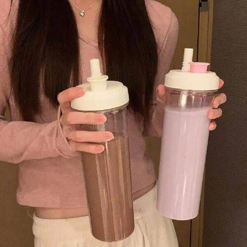 500/850ML Plastic Portable Bubble Tea Cups Transparent