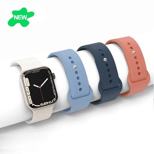 Silicone Strap For Watch Band 45mm 44mm 40mm 41mm 49mm 42 38