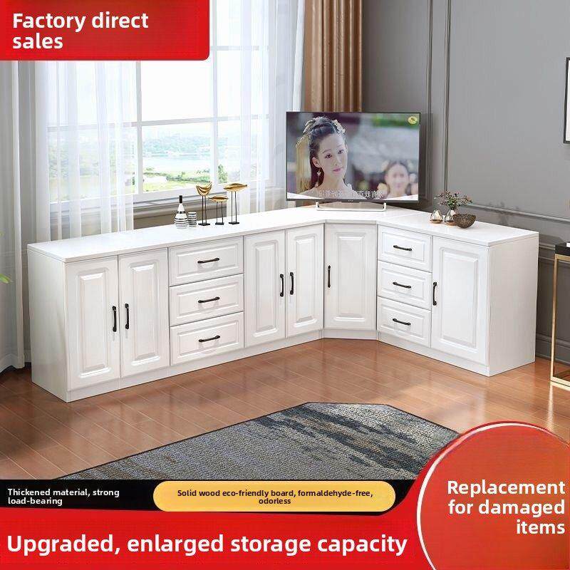 卧室转角柜实木组合多功能电视柜储物柜客厅墙角柜现代简约三角柜