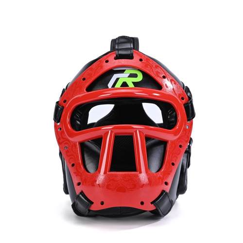 高档RISKY面罩击头F盔护头人成儿童散打头套搏击跆拳道套拳全封闭