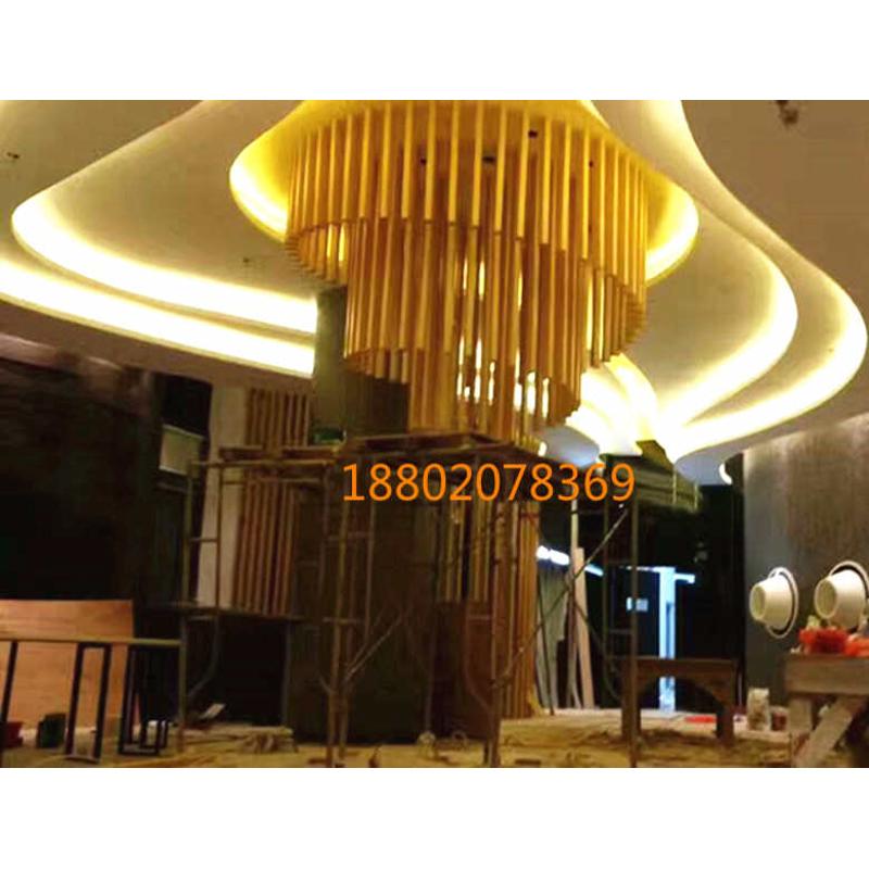 酒店大厦幕墙U型铝方通/建筑装饰木纹铝方管/铝条吊顶/铝方通天花