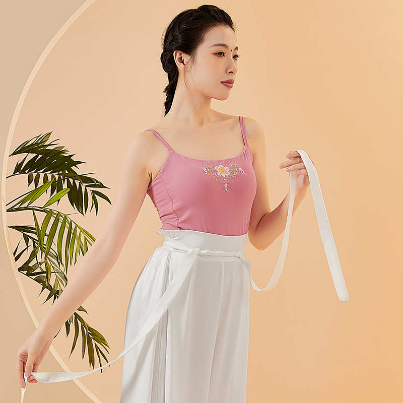 古典舞刺绣背心舞蹈练功服装打底民族舞演出上衣古风身韵裹胸吊带