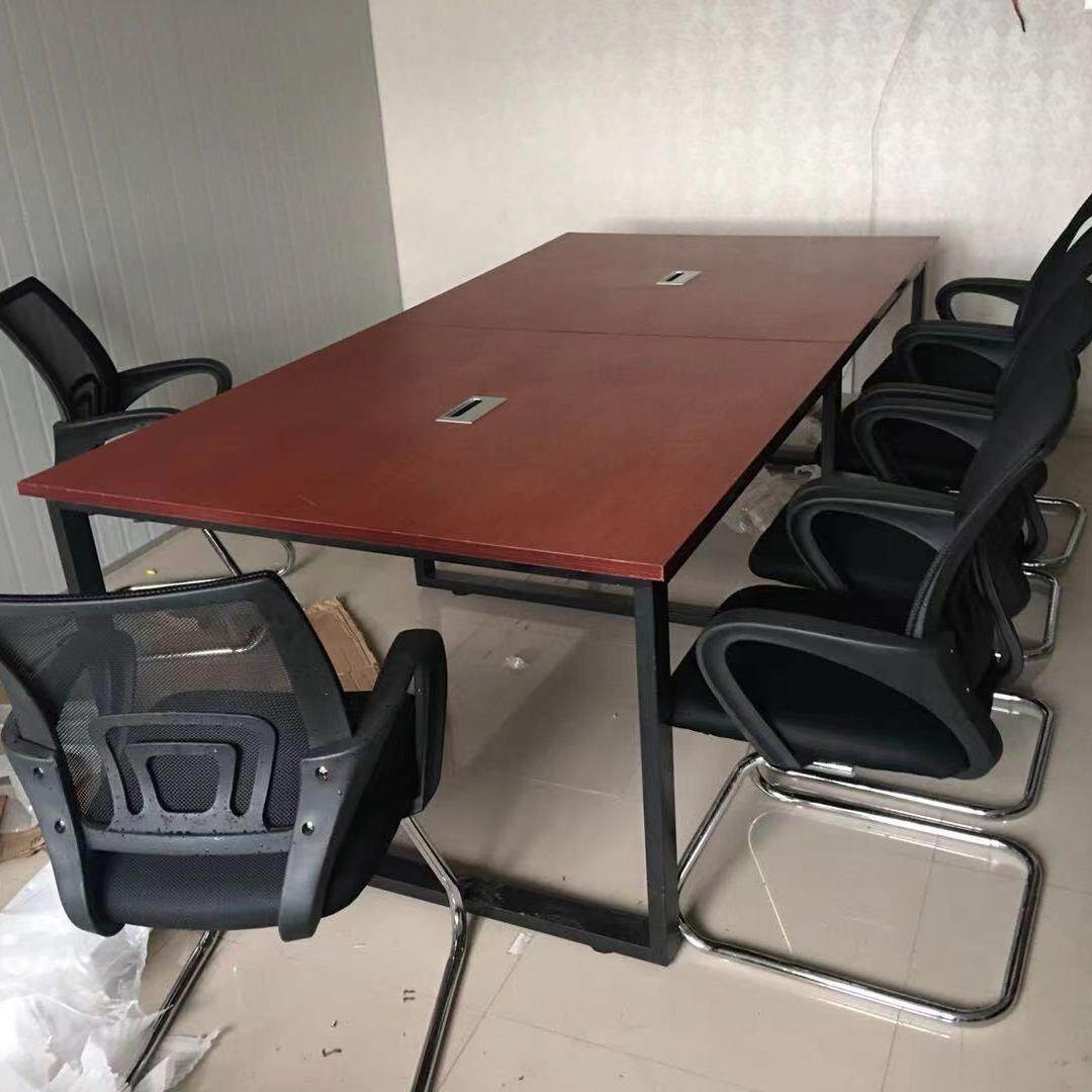 会议桌长桌长方形简约现代大班台老板桌培训洽谈职员办公桌椅组合