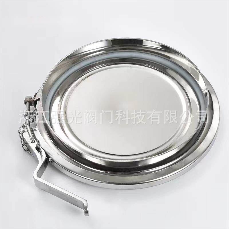卫生级，不锈钢，快开卡箍人孔 可掀开式 粉体 周转料仓 304/316L