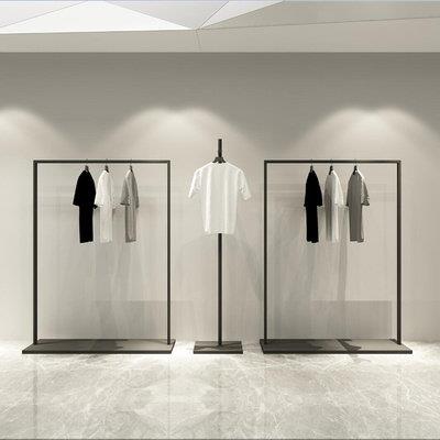 男女服装店展示架专用挂衣架铁艺高档中岛架正侧挂货架不掉漆