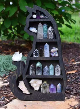 cat  moon  木架crystal水晶月亮theshelfwooden新品in猫
