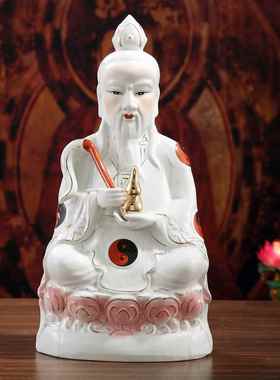 高档陶瓷五彩太寸上老君-爷神1像供奉232家居佛像摆件