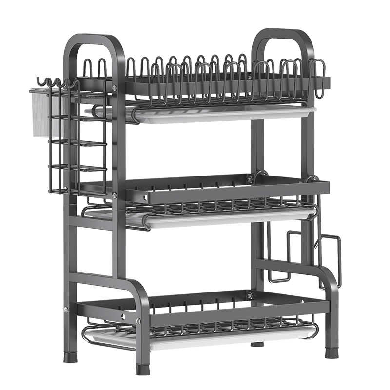 爆款新品厨房置物架碗架沥水碗盘架家用台面多功能放碗碟架
