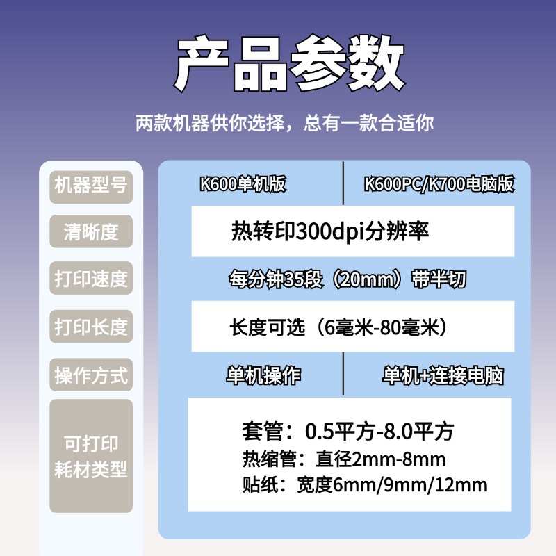 线号机K600号码管线号打印机线标PVC套管全自动号码机线缆标签机