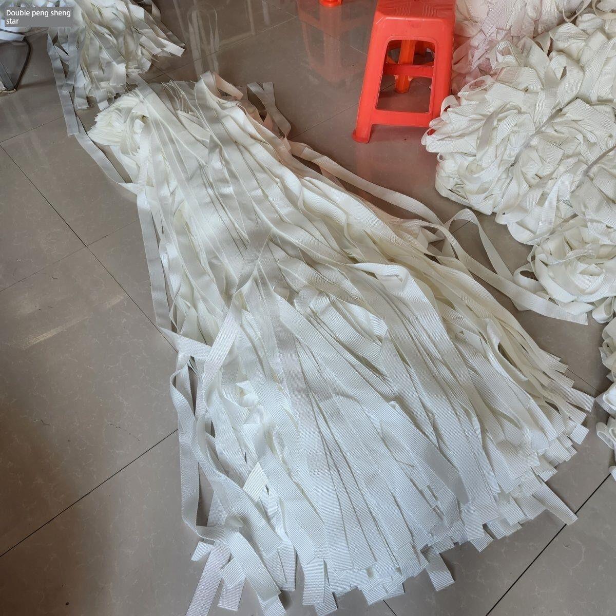 高强涤纶柔性白色扁平吊带,一次性钢管钢材工业行车1吨环形吊装带