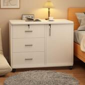 床现见详情头柜带锁简约家代小用卧室床边收纳储物柜型简易置物架