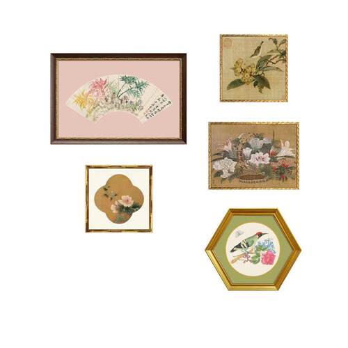 法式复古客厅餐厅中古风新中式卧室书房挂画墙面装饰壁画