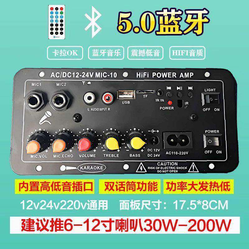 大功率蓝牙功放12v24v220v通用大功率功放板音响主板车载家用主板
