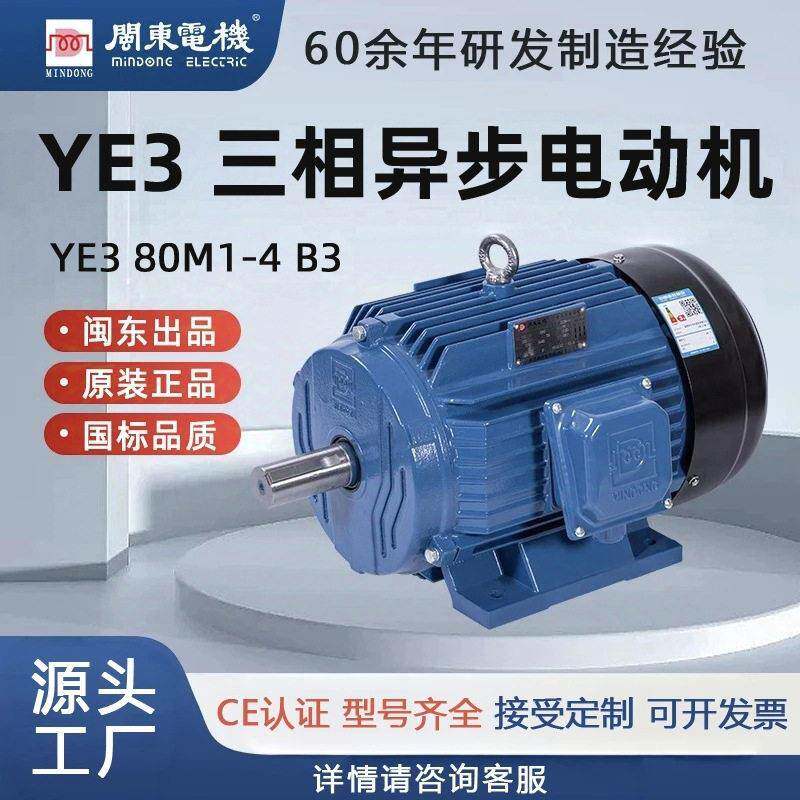 闽东电机效率节能三相异步电动机纯铜YE3系列厂家直供发