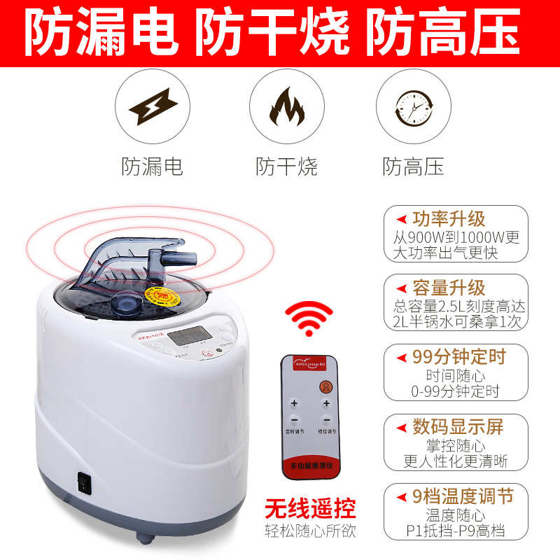 汗蒸箱配件多功能蒸熏仪蒸汽锅熏蒸机汗蒸锅汗蒸专用大容量带遥控