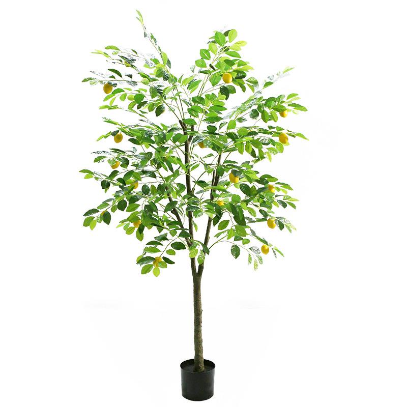 仿真绿植摄影道具柠檬树盆栽柠檬果装饰造景家居摆件服装商铺