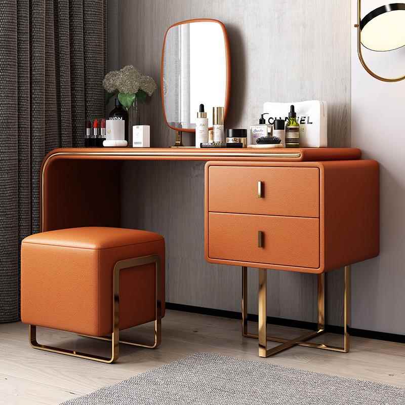 式简奢皮款梳妆台808B款镜妆凳意网红影楼化妆桌卧妆室妆台镜凳工