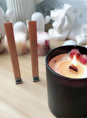 10Pcs/Bag 8mm 12.5mm 13mm Wooden Wick Candle with Sustainer