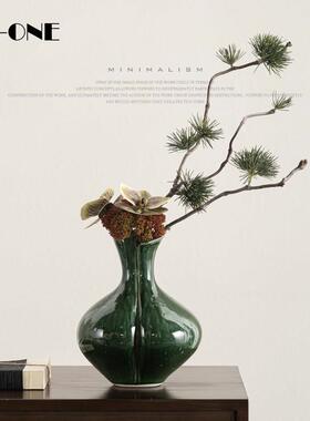 Rzone 新中式样板间彷真花艺高级感中古侘寂风茶室装饰品桌面摆件