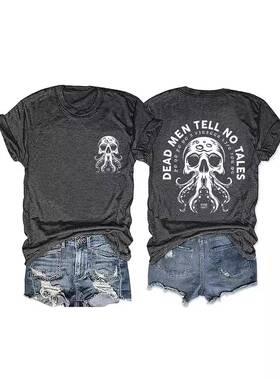 womens letter print round neck tee casual short sleeve crew