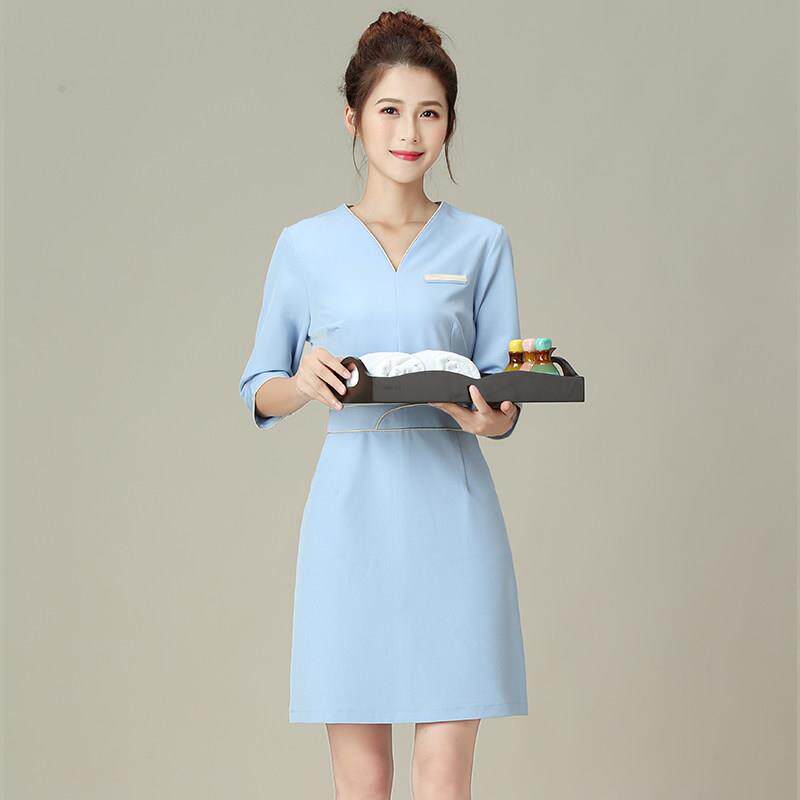 高档美容师工服夏新款洋装足浴养作生spa会所美容女院技师服季气