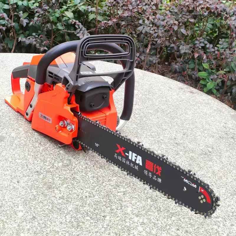 锯小油锯伐木锯家用小汽油链420锯45CC标配16寸油锯导板油型链条